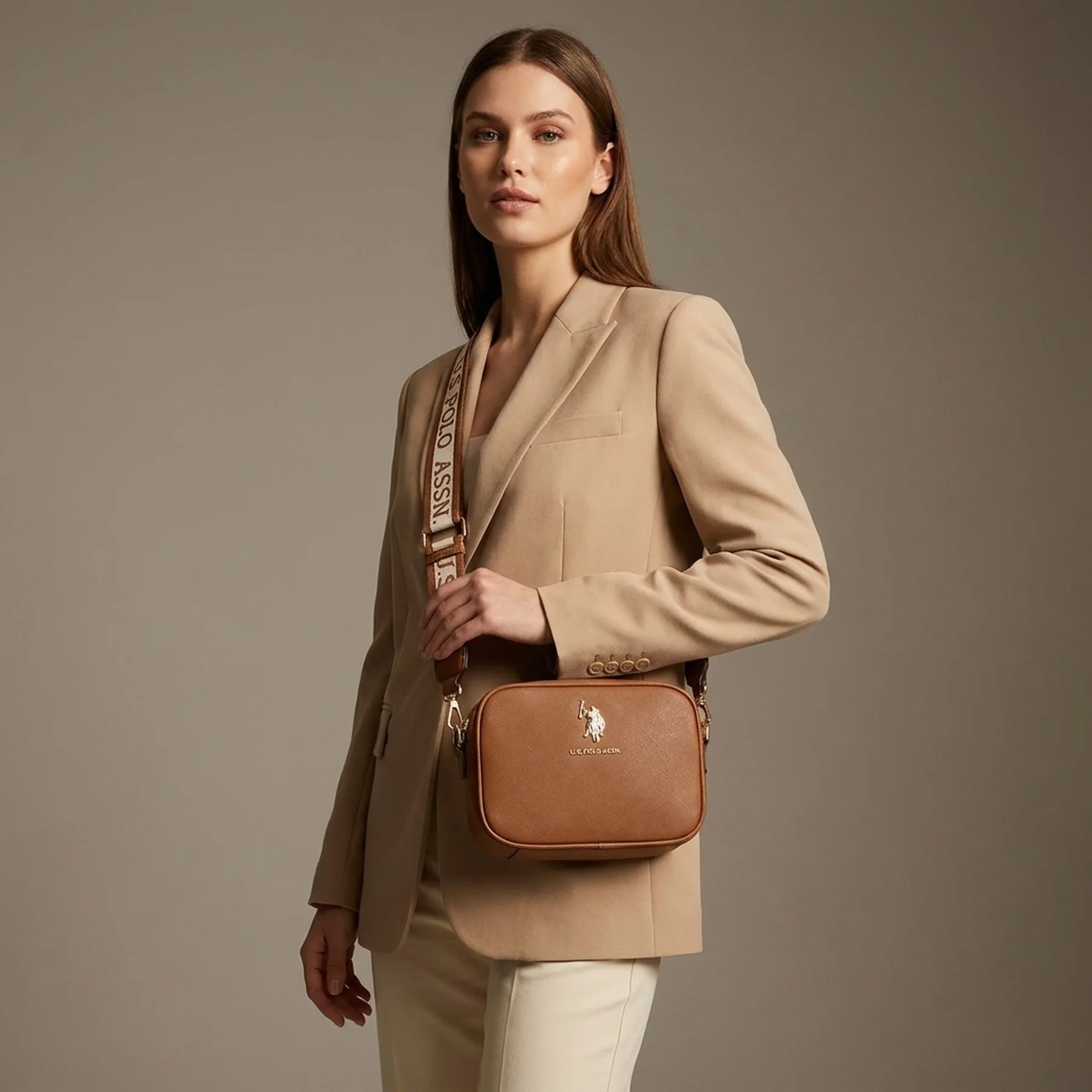 Жіноча сумка кроссбоді US Polo Assn з логотипом 1159830929 (Коричневий One size)