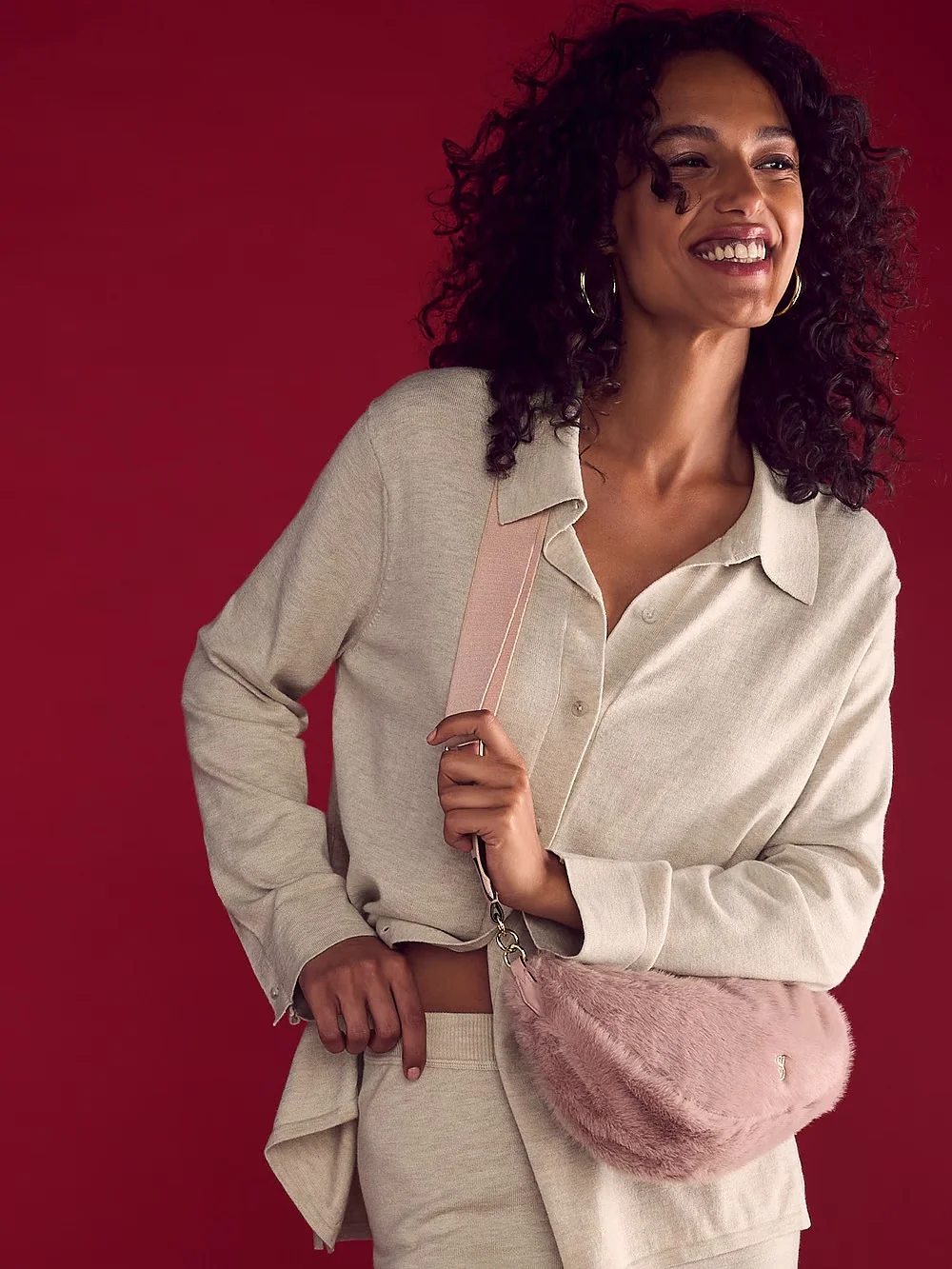 Жіноча сумка кроссбоді Victoria's Secret з екомеха 1159823585 (Рожевий One Size)
