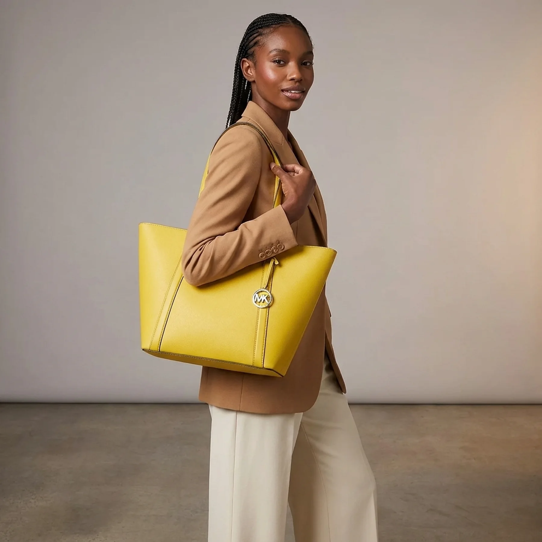 Жіноча сумка Michael Kors на блискавці 1159809179 (Жовтий, One size)