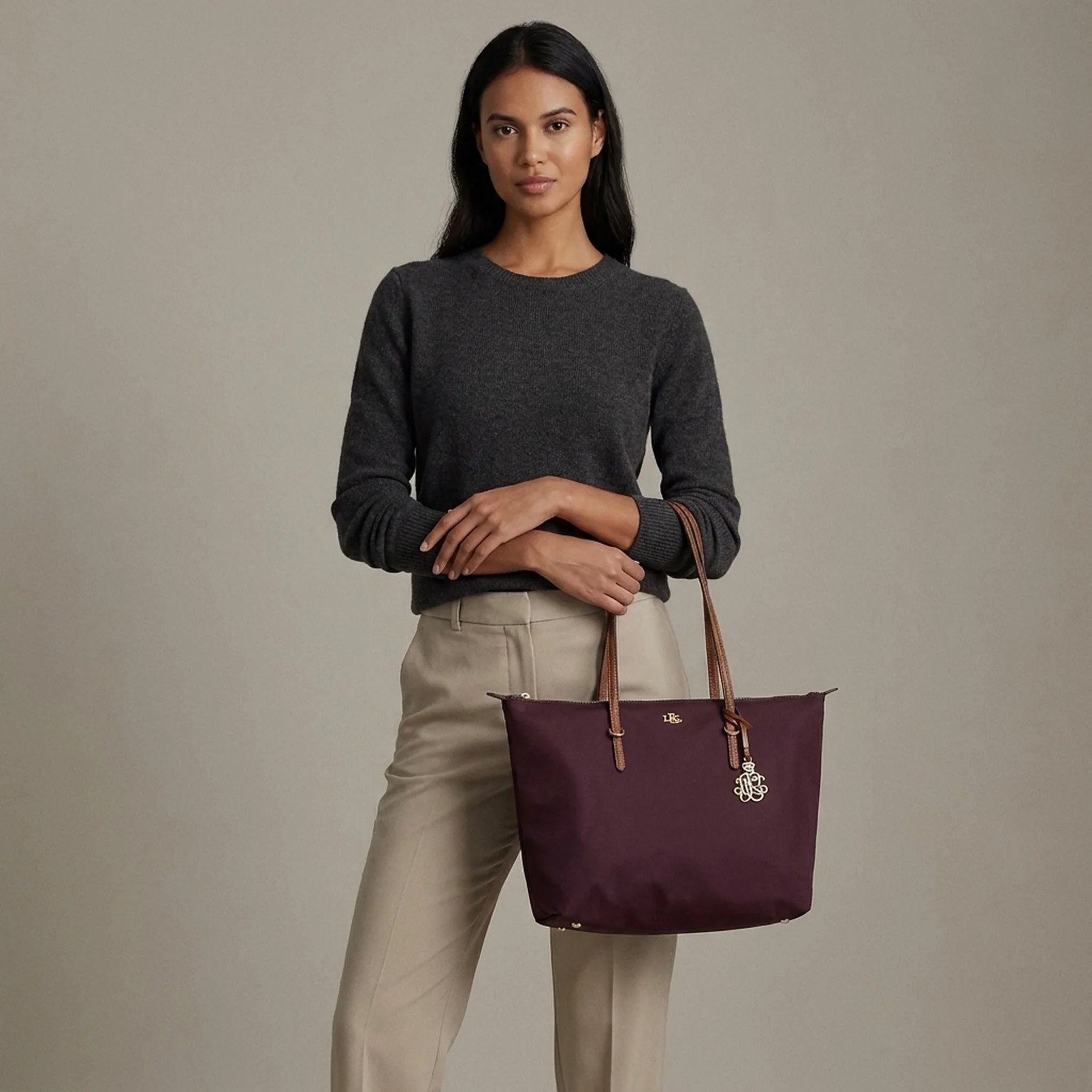 Жіноча сумка Ralph Lauren з логотипом 1159821750 (Бордовий One size)