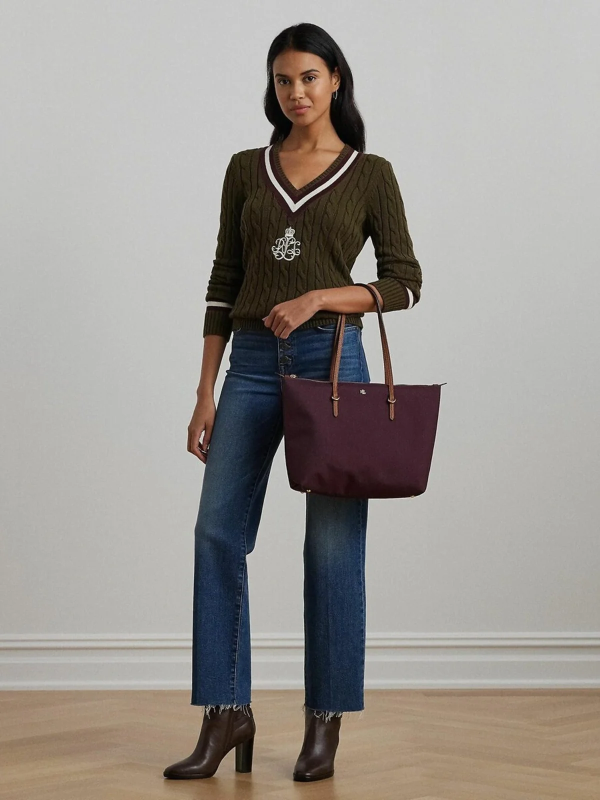 Жіноча сумка Ralph Lauren з логотипом 1159821750 (Бордовий One size)