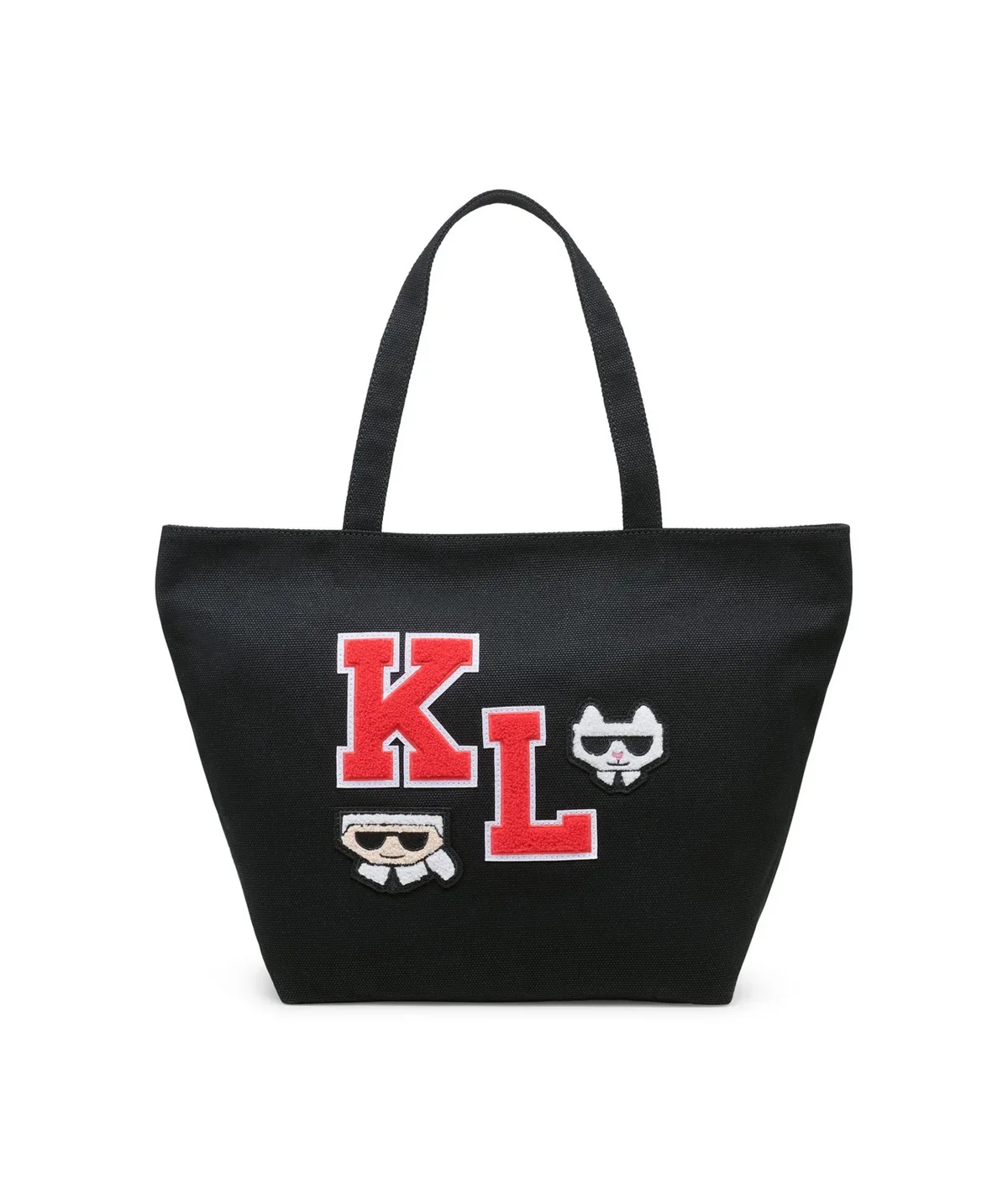 Жіноча сумка-шоппер Karl Lagerfeld Paris з нашивками 1159827755 (Чорний One size)
