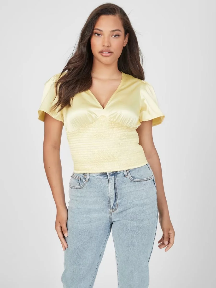 Жіноча укорочена блуза Guess еластичний топ 1159784337