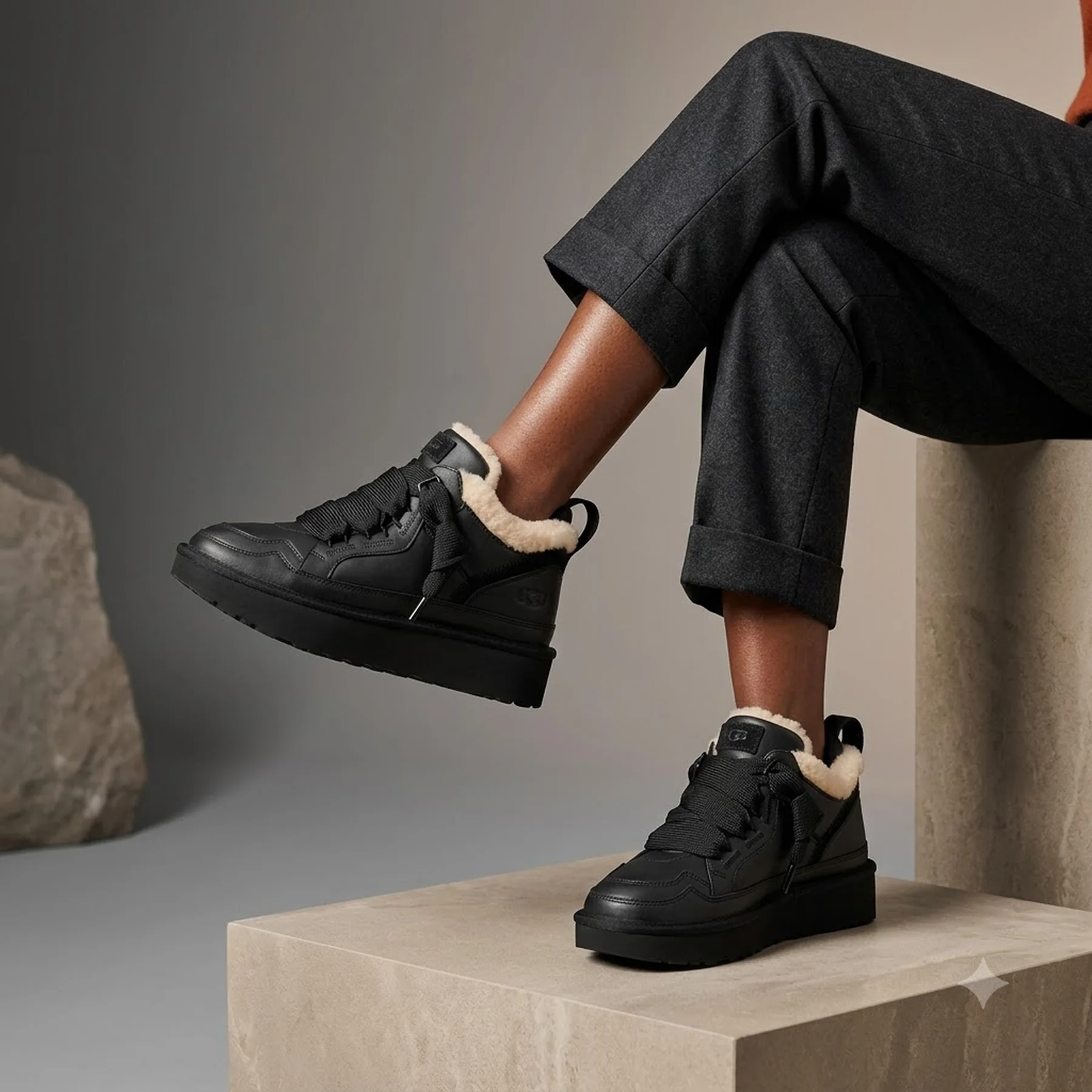 Жіноче взуття UGG UGG Lowmel Leather Black