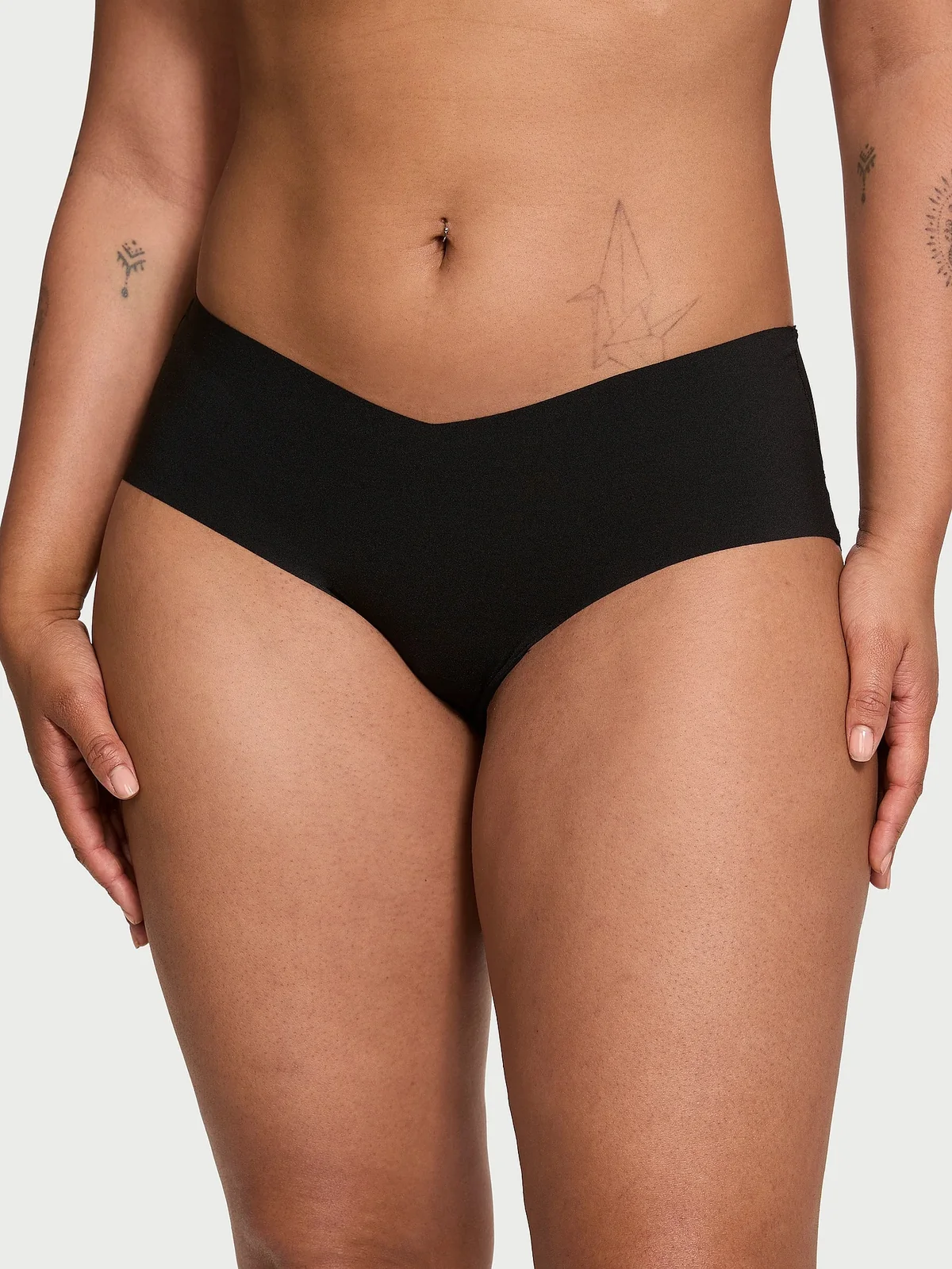 Жіночі безшовні трусики Victoria's Secret хіпхагери 1159816245 (Чорний M)