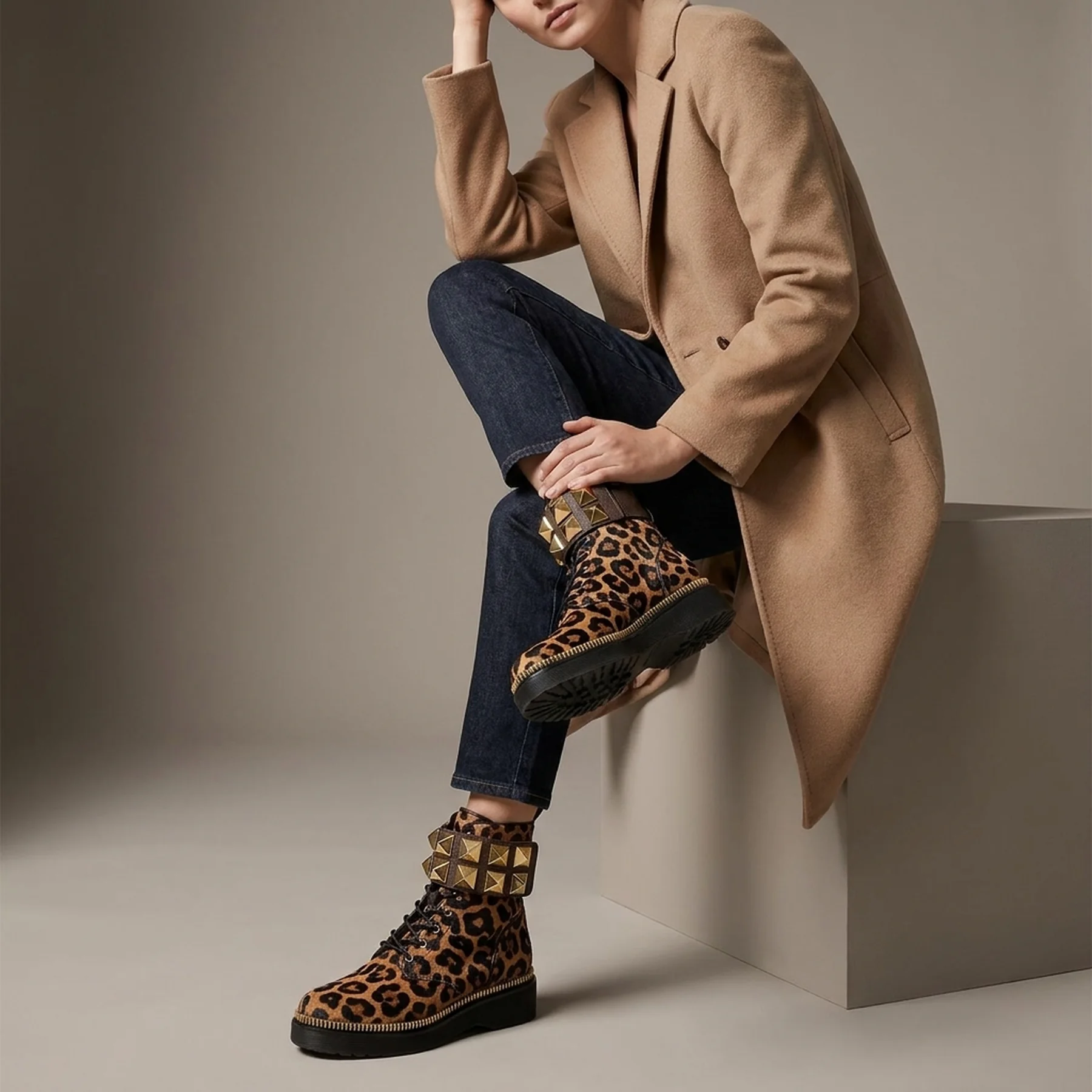 Жіночі черевики Haskell Studded від Michael Kors з натуральної вовни 36