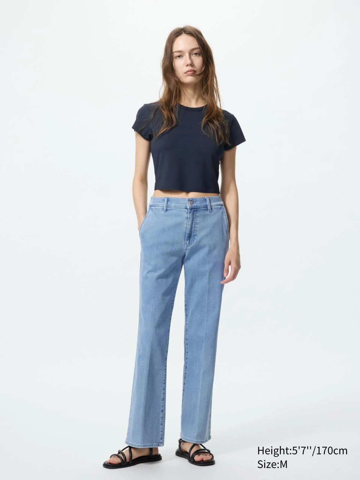 Жіночі джинси-кльош UNIQLO 1159851332 (Блакитний XL)