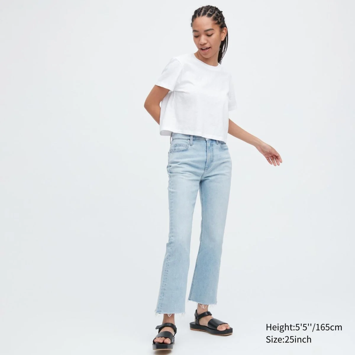 Жіночі джинси Uniqlo з необробленим краєм 1159786947