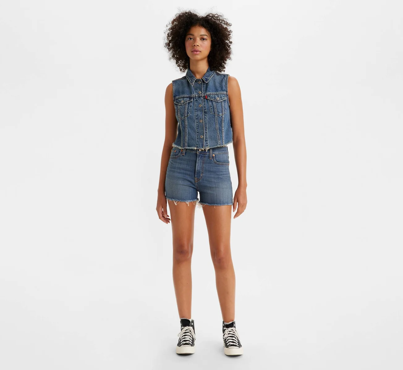 Жіночі джинсові шорти Levi's з необробленим краєм 1159817653