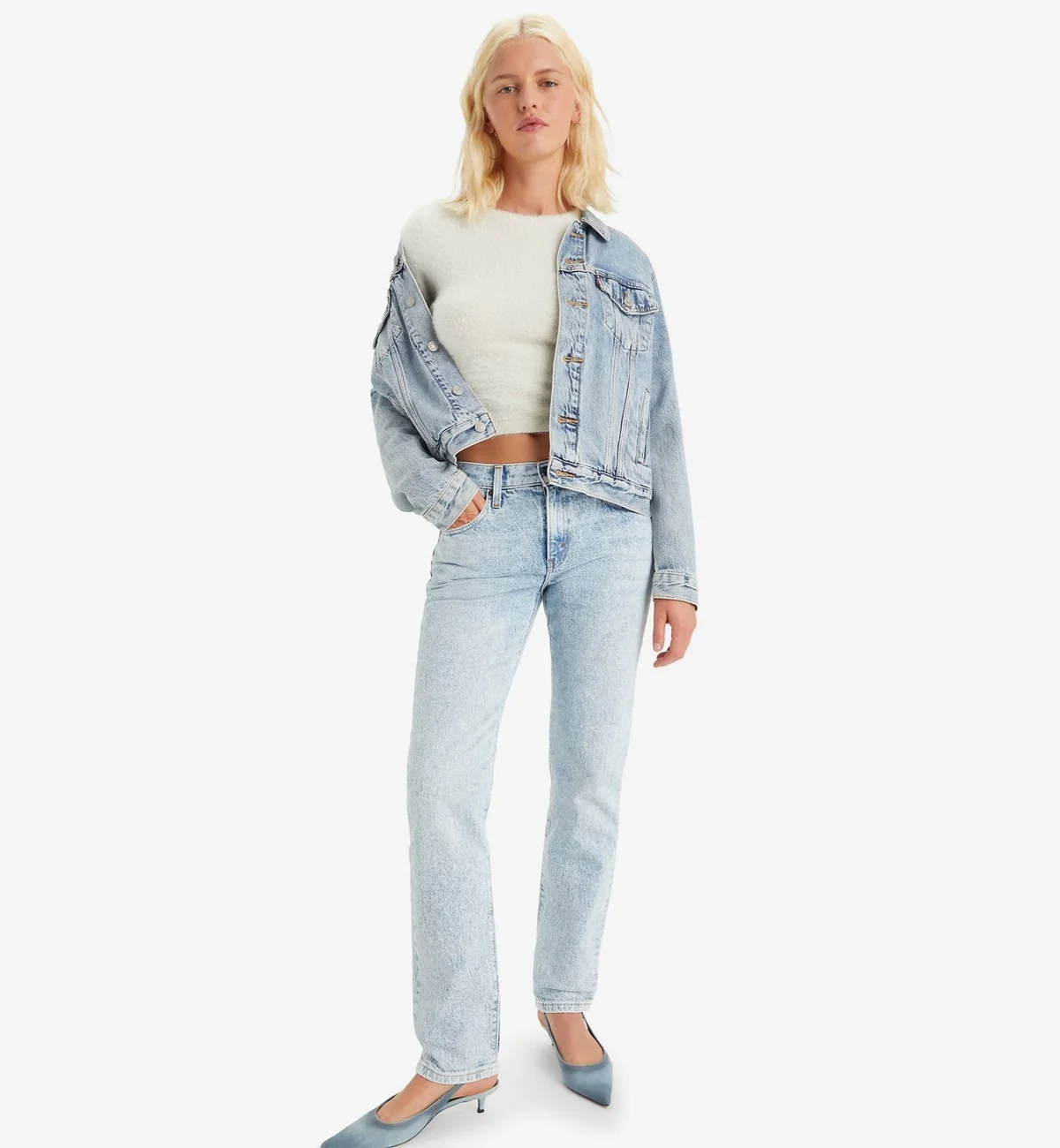 Жіночі прямі джинси Levi's Middy Straight 1159818816 (Блакитний W25 L29)