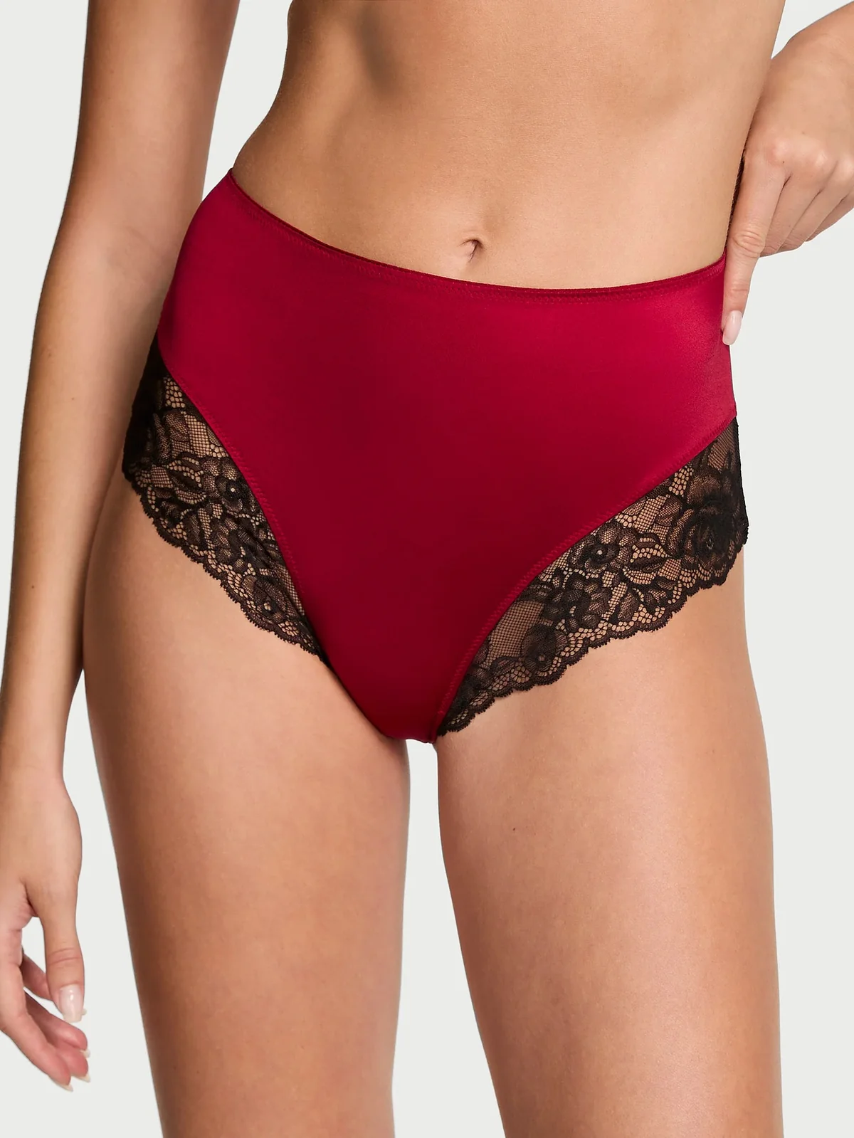 Жіночі трусики брифи з мереживними вставками Victoria's Secret 1159855057