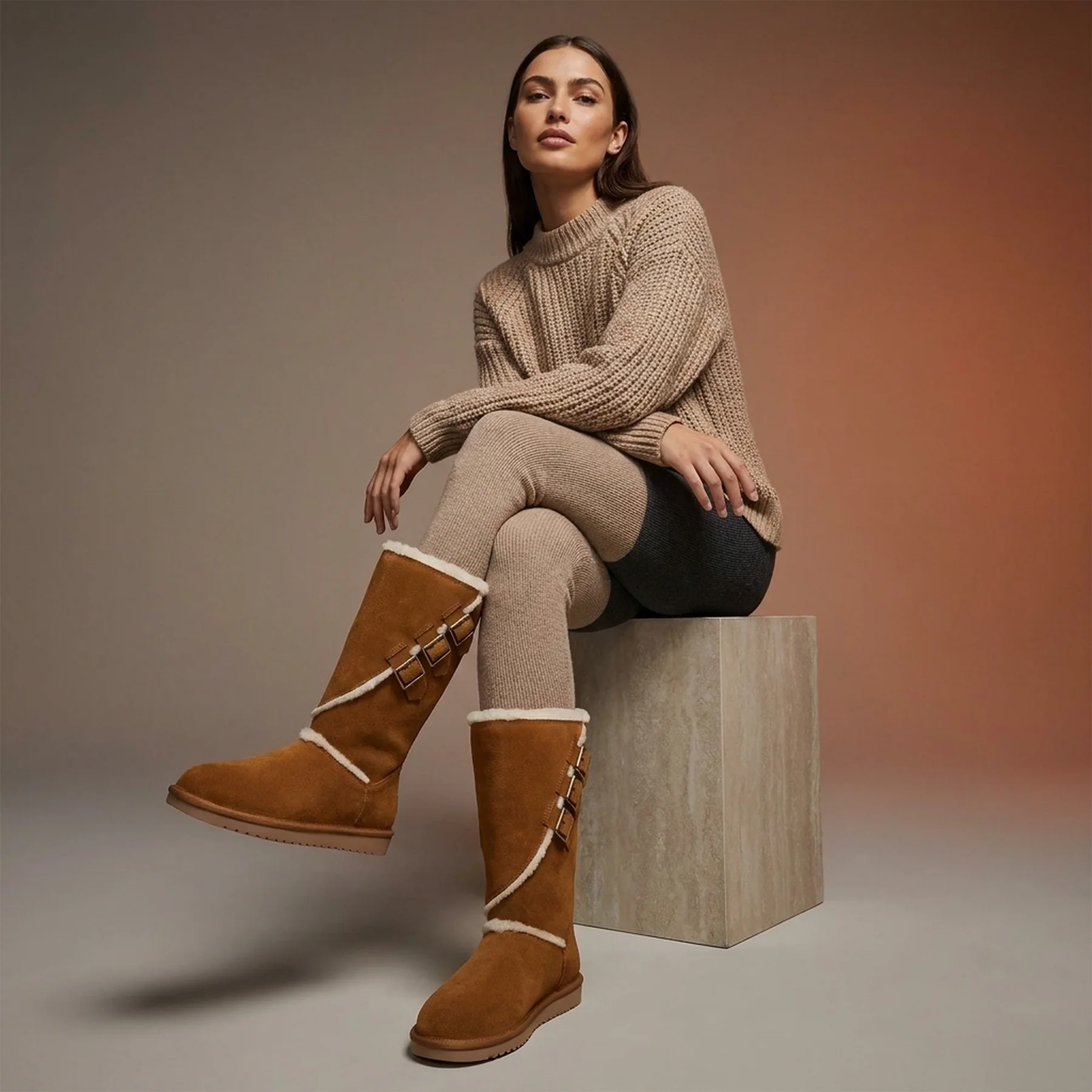 Жіночі високі чоботи Koolaburra by UGG з хутром 1159771120