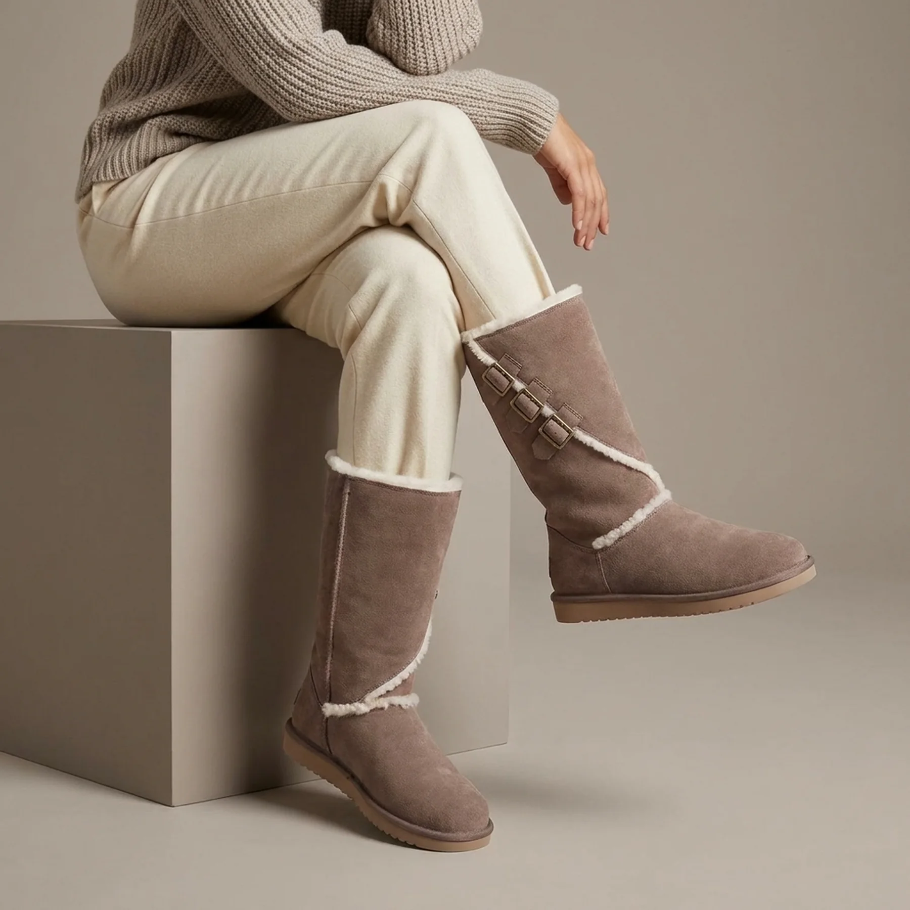 Жіночі високі чоботи Koolaburra by UGG з хутром 1159778540