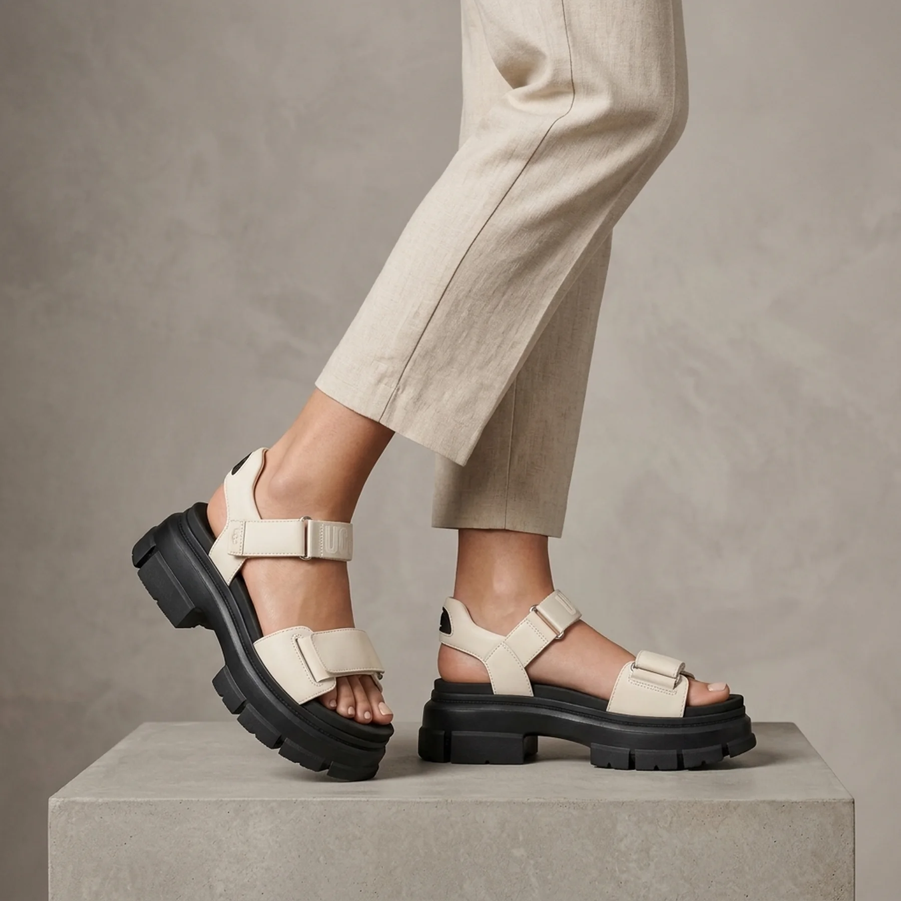 Жіночі замшеві босоніжки Ashton UGG на платформі 40