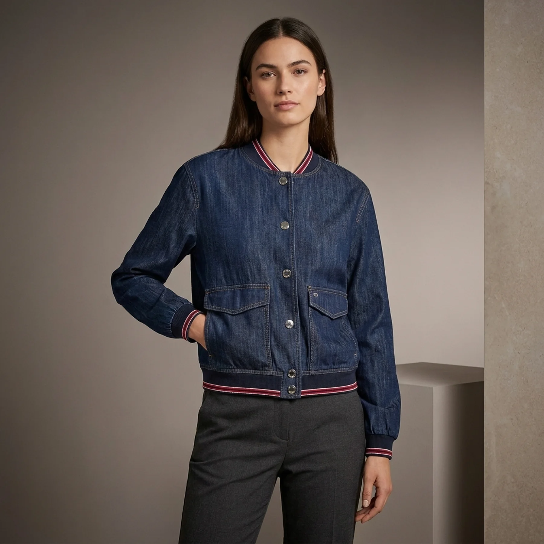 Жіночий джинсовий бомбер Tommy Hilfiger на кнопках 1159857901