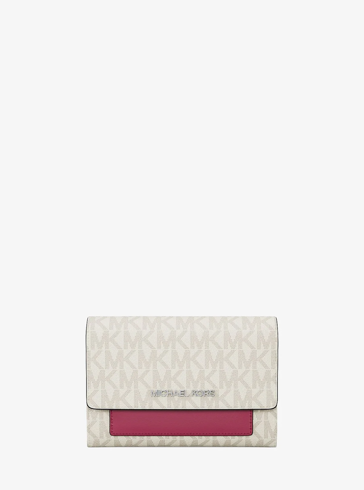 Жіночий гаманець Jet Set Michael Kors з картхолдером 1159850053 (Молочний/Рожевий One size)
