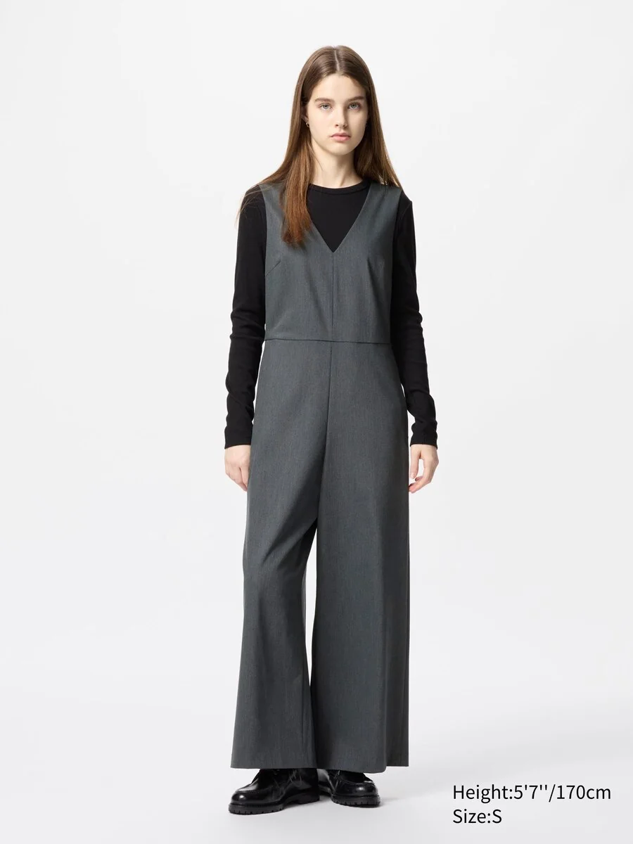 Жіночий комбінезон Uniqlo 1159833370 (Сірий M)