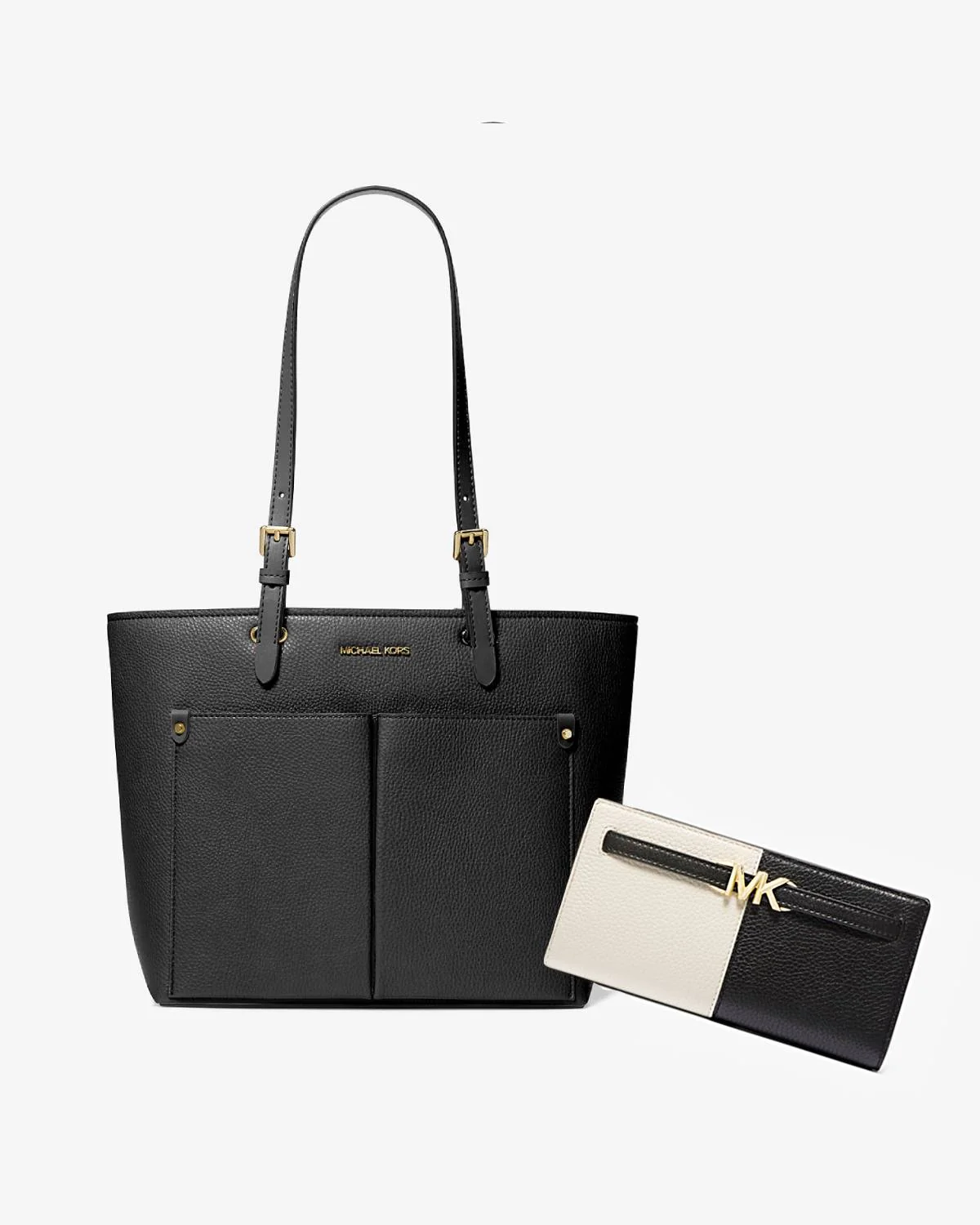 Жіночий комплект Michael Kors сумка тоут та гаманець 1159822723 (Чорний One size)