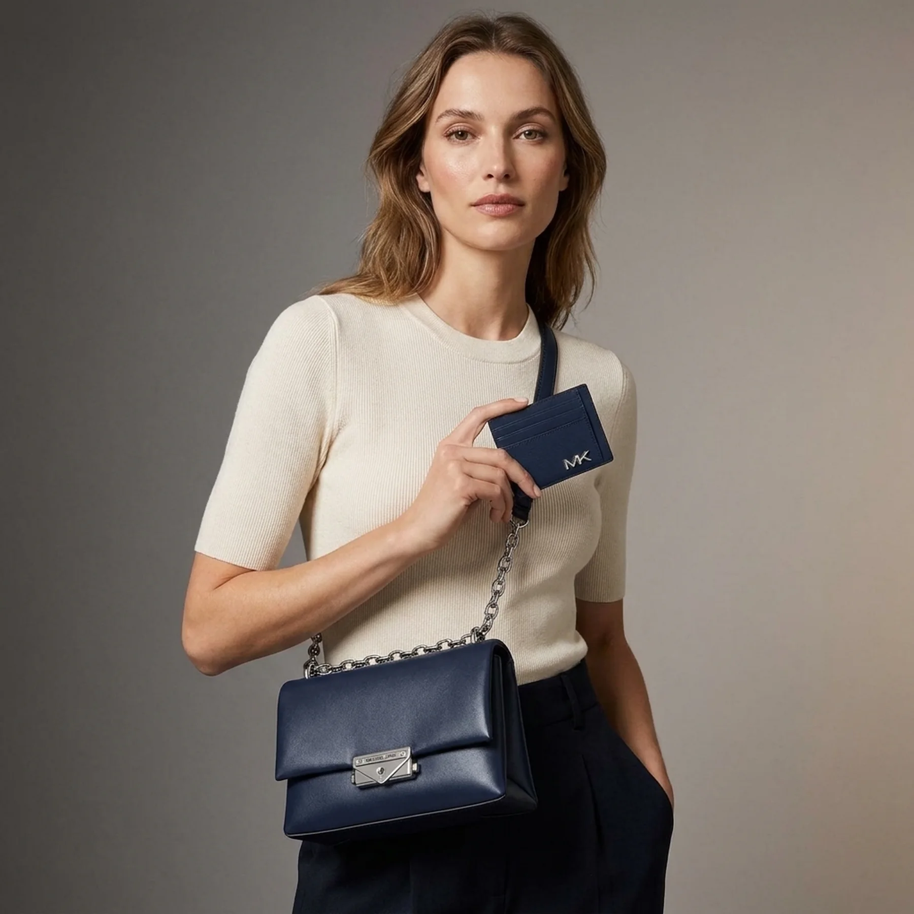Жіночий набір Cece Michael Kors сумка кроссбоді та картхолдер 1159845173 Синій