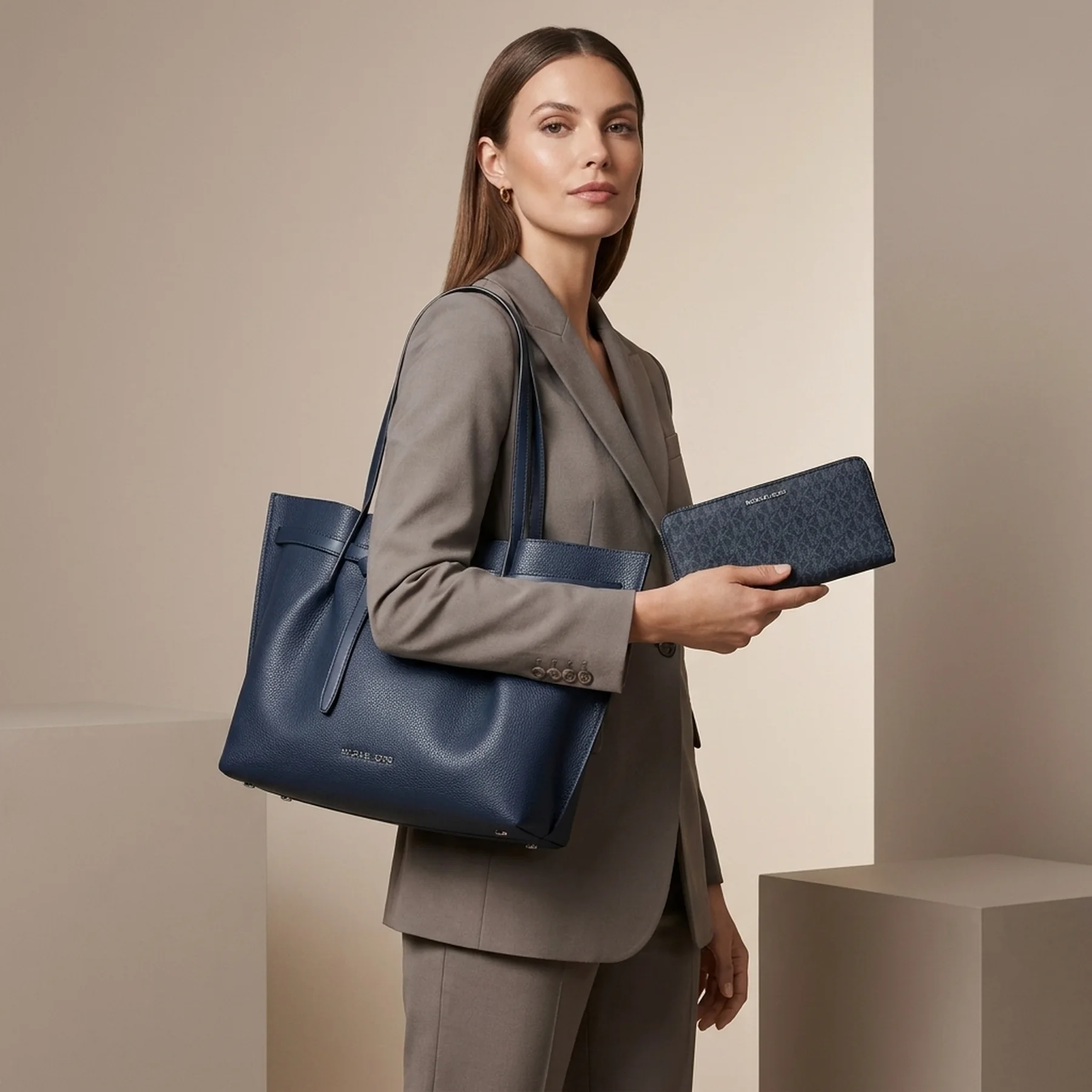 Жіночий набір Emilia Michael Kors сумка тоут та гаманець 1159846026 Синій