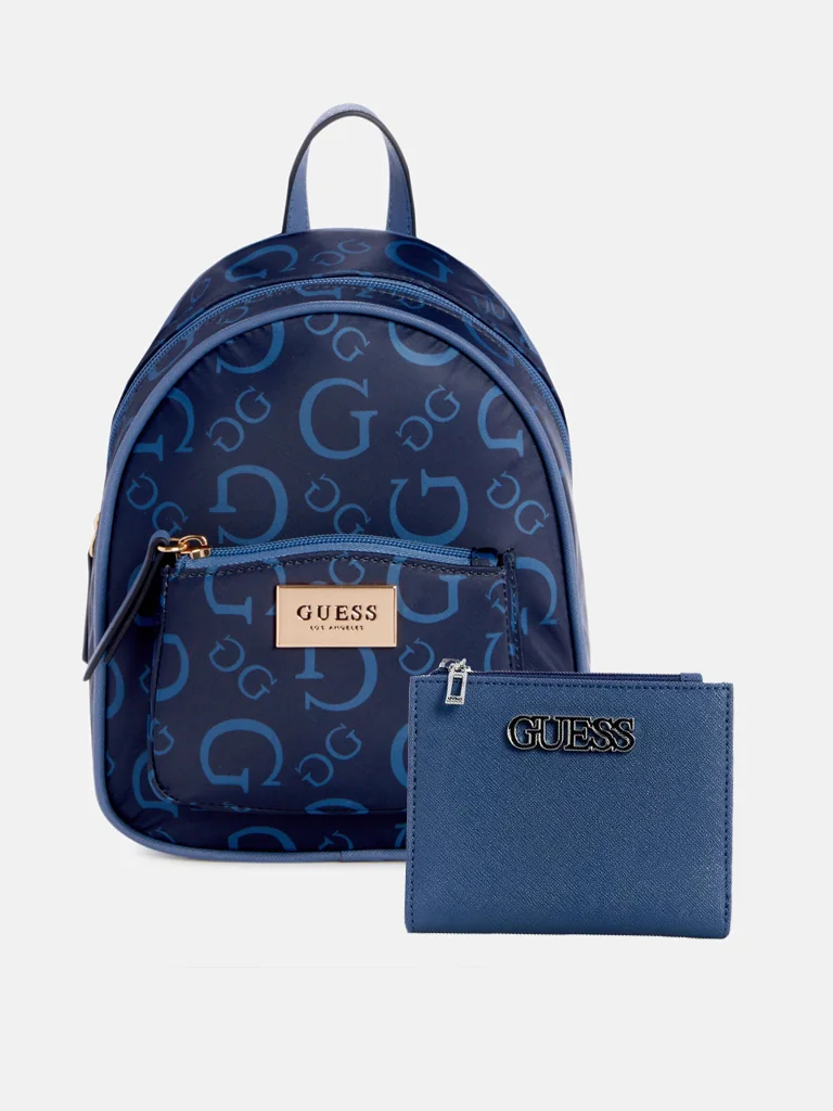 Жіночий набір GUESS рюкзак та гаманець 1159858885 (Синій One Size)