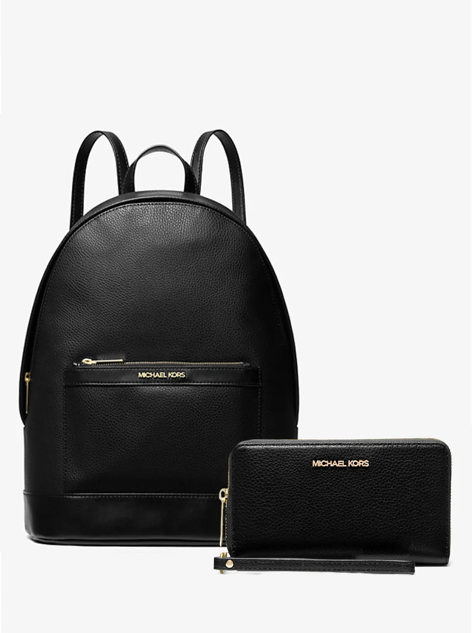 Жіночий набір Michael Kors рюкзак та шкіряний гаманець 1159845147 (Чорний One Size)