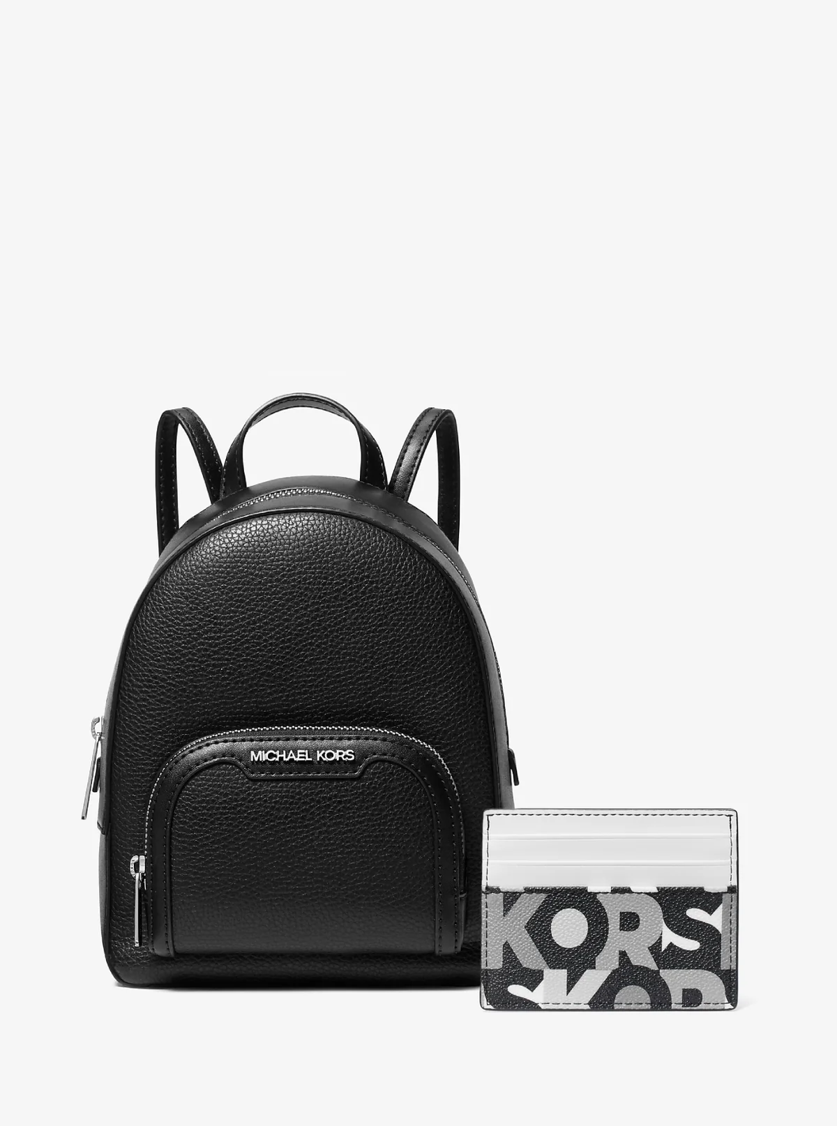 Жіночий набір у подарунковій коробці Michael Kors шкіряний рюкзак та картхолдер 1159845817 (Чорний One Size)
