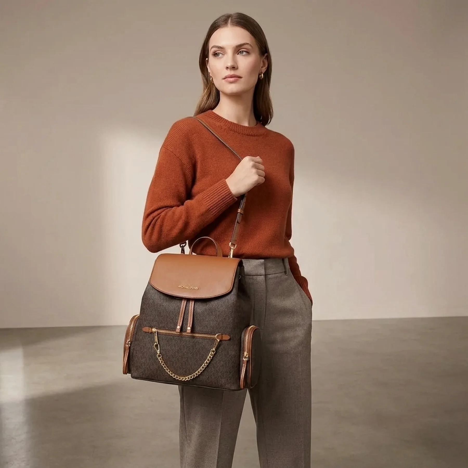 Жіночий рюкзак Jet Set Michael Kors з логотипом 1159850045 (Коричневий One size)