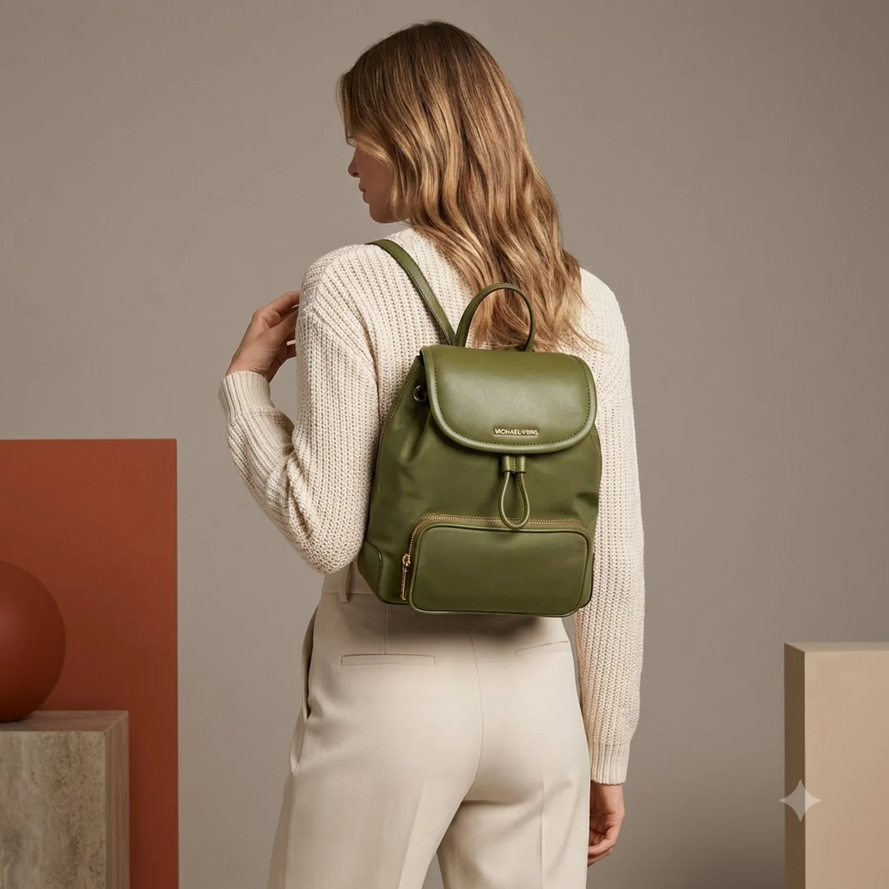 Жіночий рюкзак Michael Kors 1159826211 (Зелений One size)