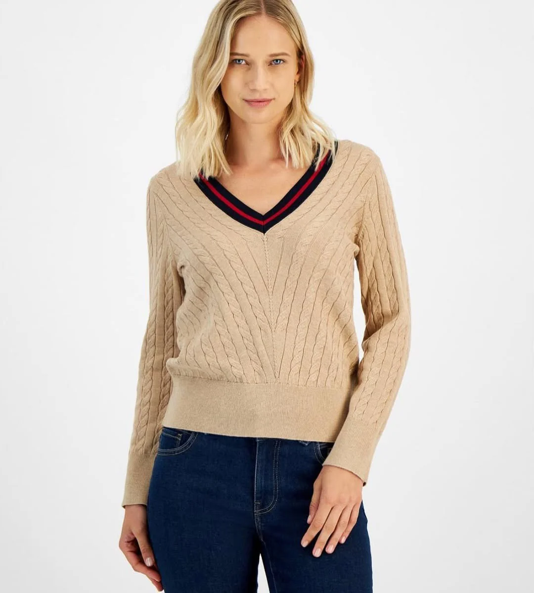 Жіночий светр Tommy Hilfiger пуловер 1159849818 (Бежевий XL)