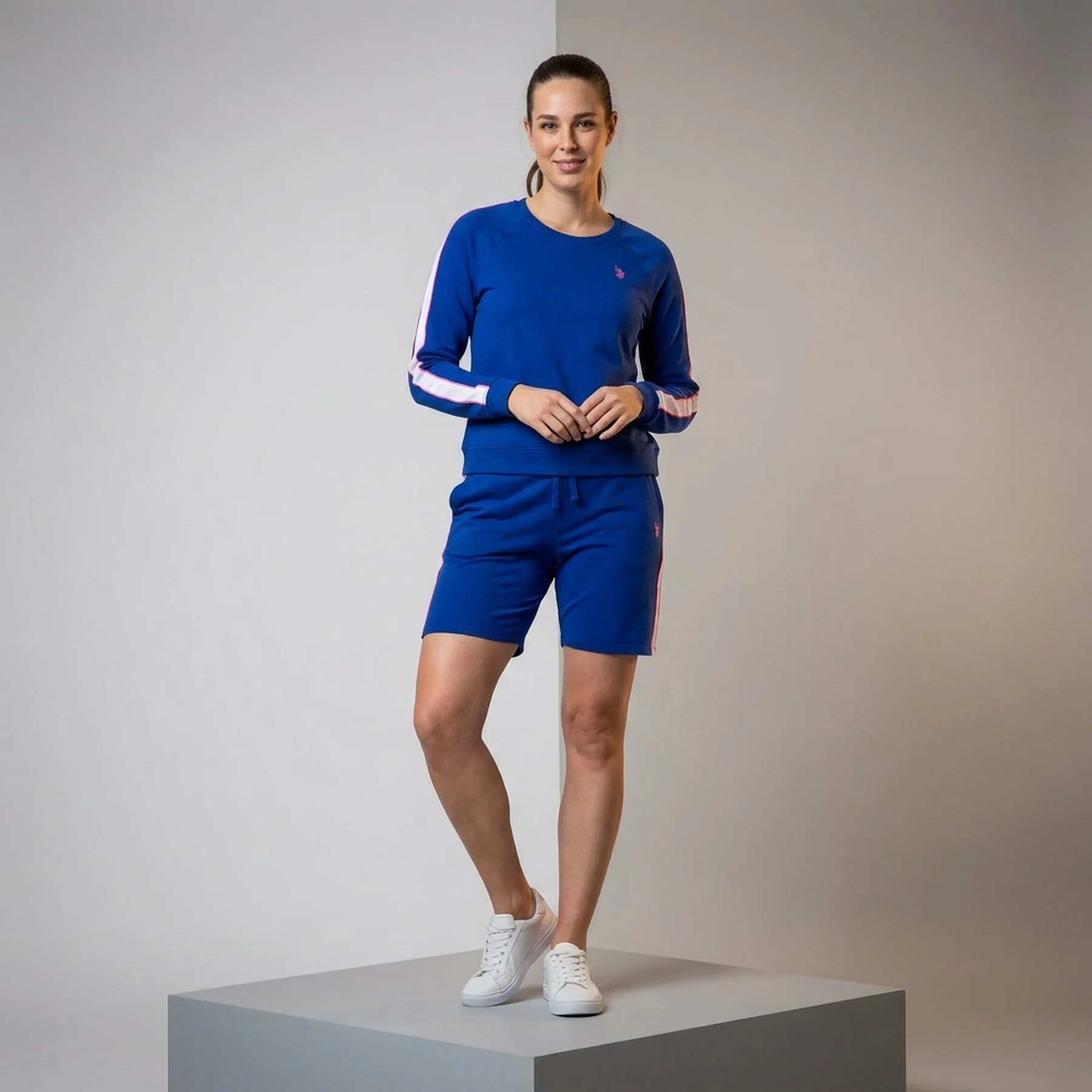Жіночий світшот US Polo Assn з логотипом 1159827696 (Синій S)