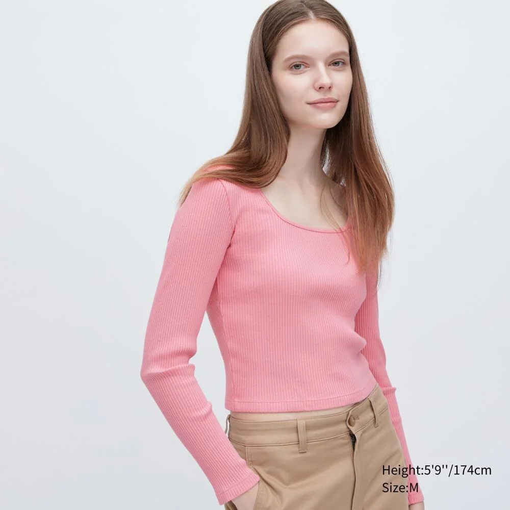 Жіночий укорочений лонгслів Uniqlo 1159785272