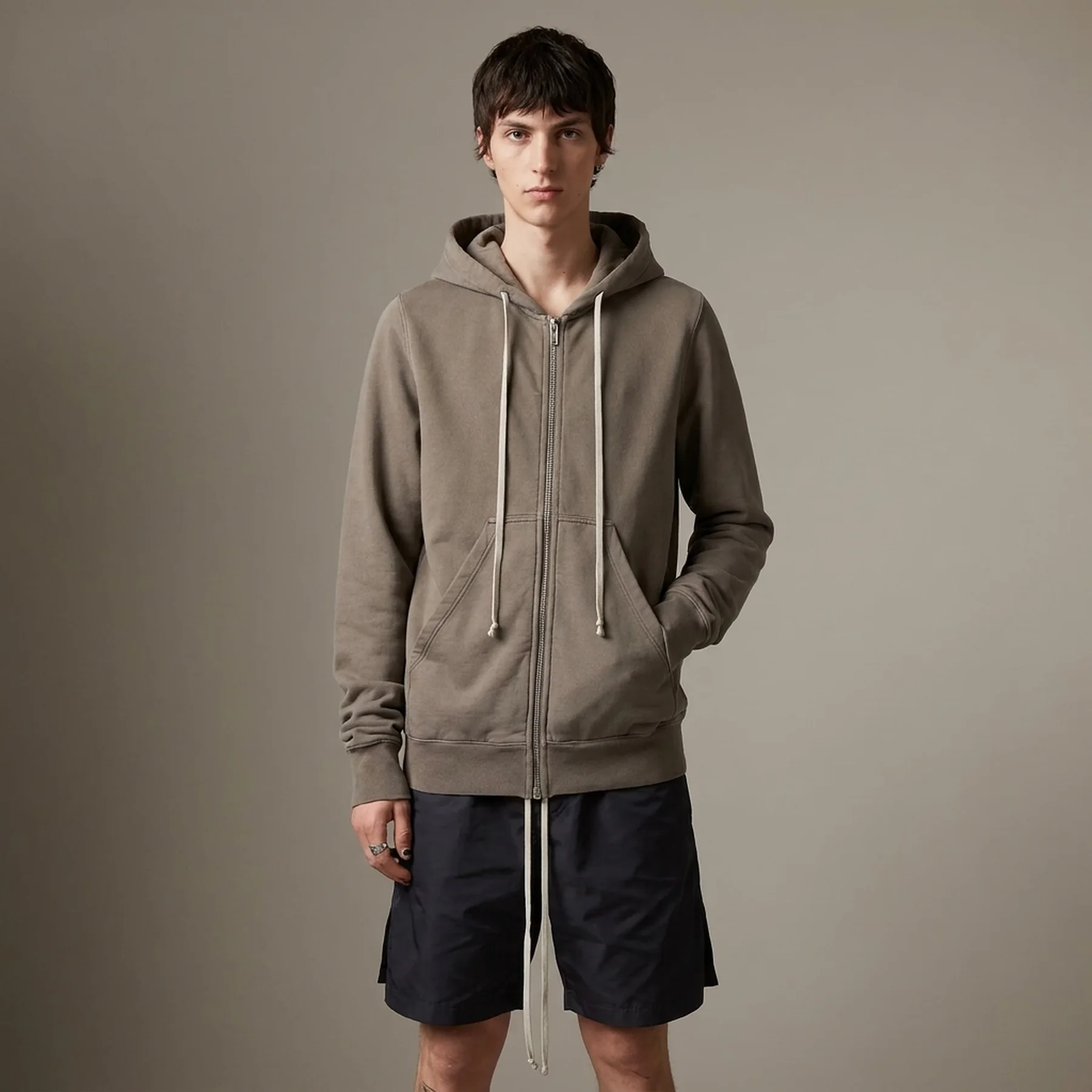Зіп худі RICK OWENS JASON S Dust/Pearl